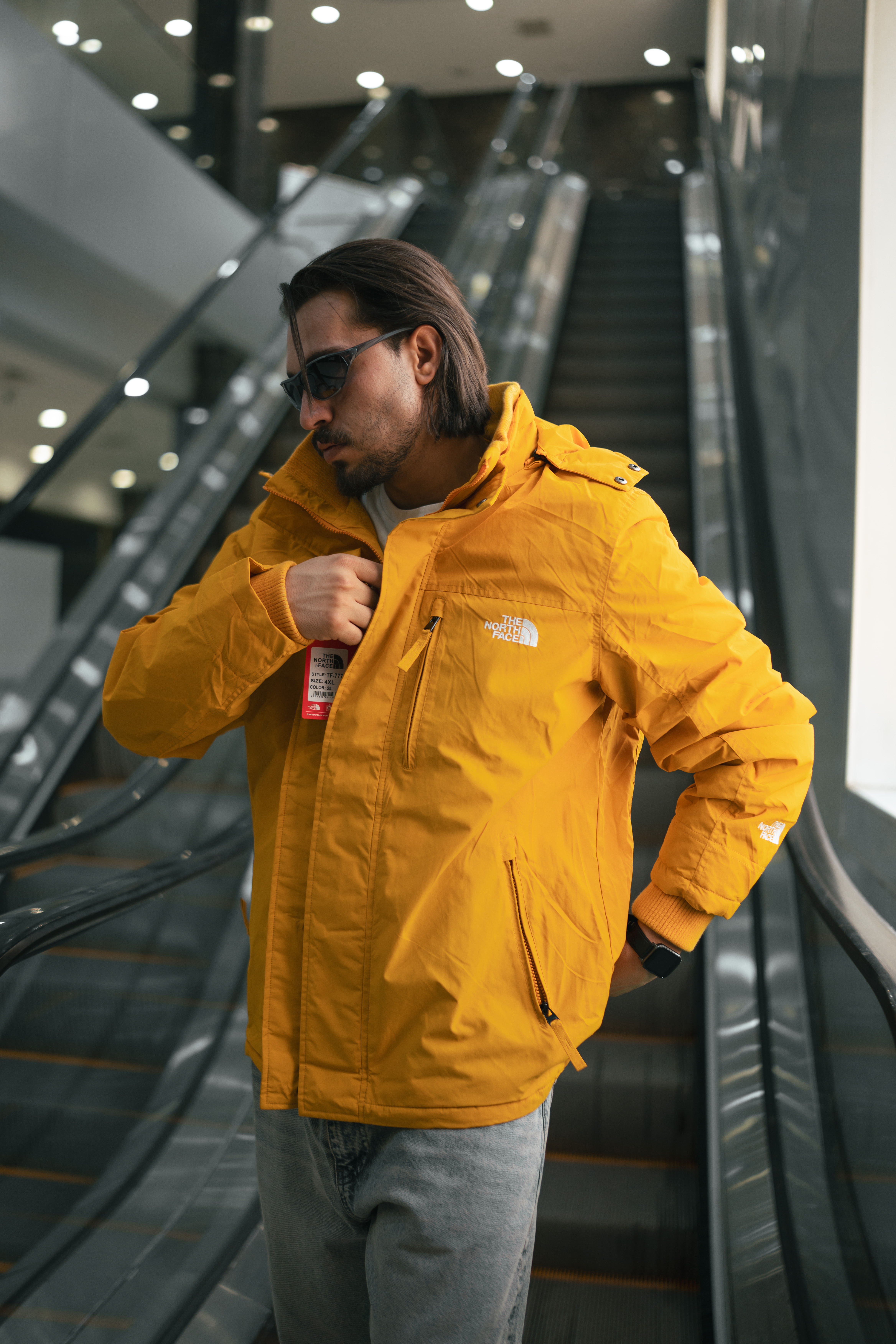 کاپشن the north face کد 1798(زرد)