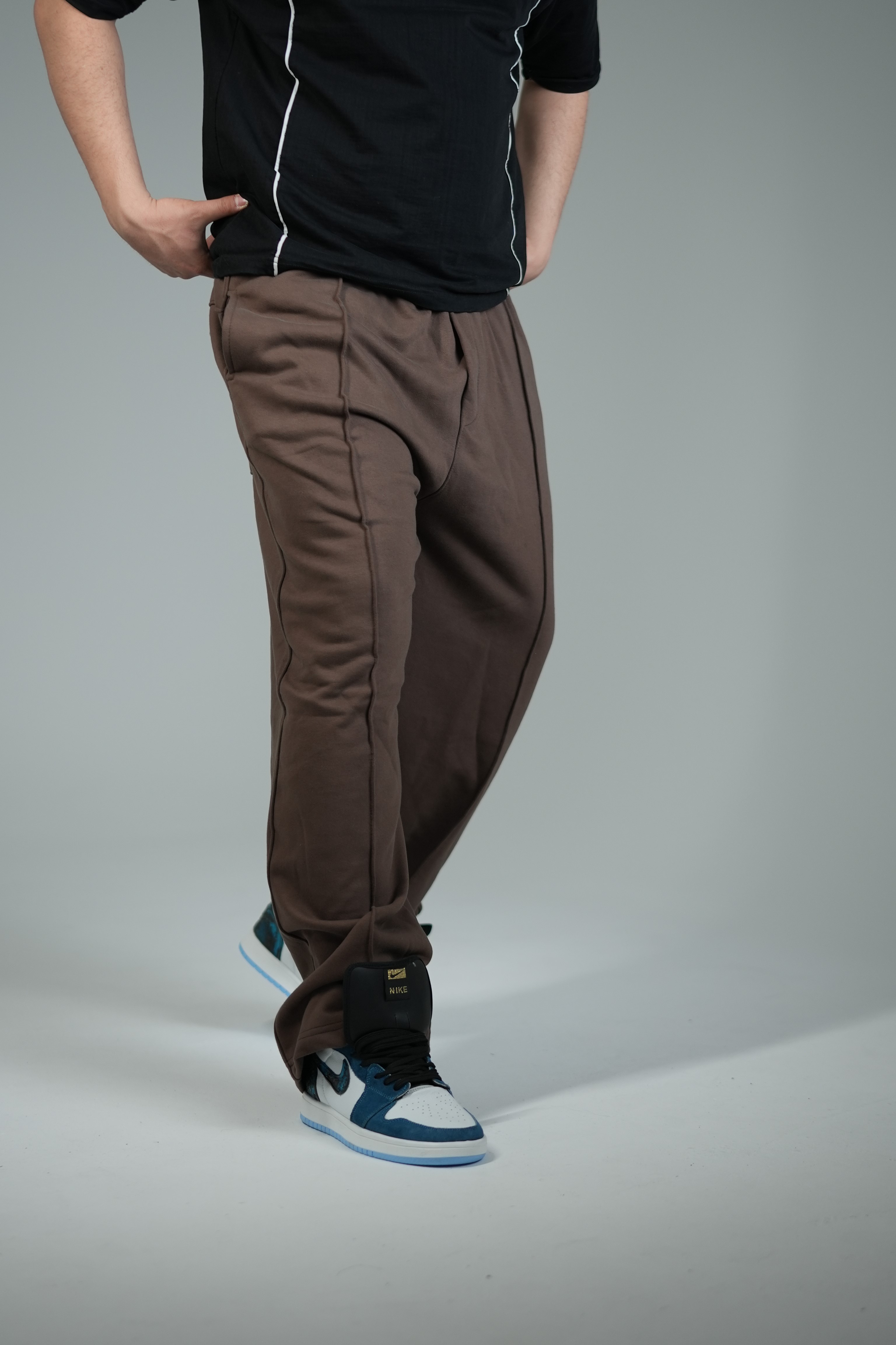 شلوار اسلش بگ exir قهوه ای