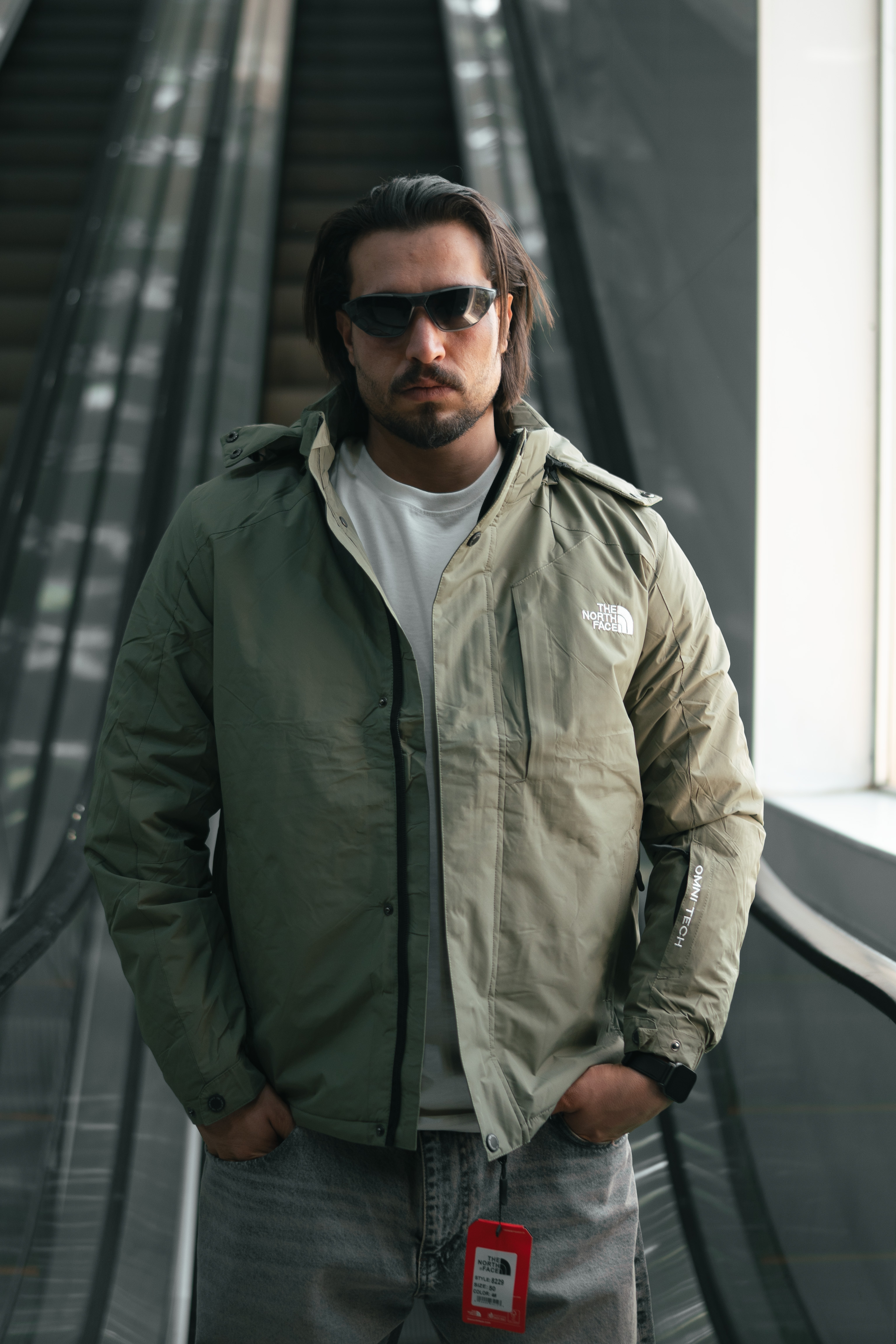 کاپشن the north face کد 1798(سبز زیتونی)